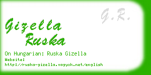 gizella ruska business card